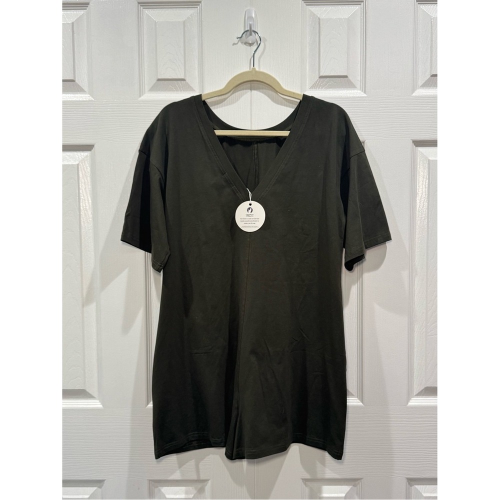 🍃🐍  Romper Tee in Dark Olive Green NWT 🐍🍃 - Picture 3 of 9